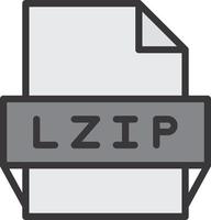 lzip-Dateiformat-Symbol vektor