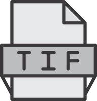 tif-Dateiformat-Symbol vektor