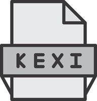 kexi fil formatera ikon vektor