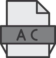 ac-Dateiformat-Symbol vektor