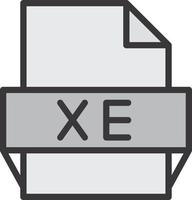 xe-Dateiformat-Symbol vektor