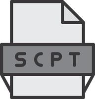 scpt-Dateiformat-Symbol vektor