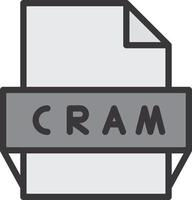 Cram-Dateiformat-Symbol vektor