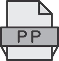 pp-Dateiformat-Symbol vektor