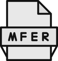 mfer-Dateiformat-Symbol vektor
