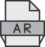 ar-Dateiformat-Symbol vektor