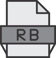 rb fil formatera ikon vektor