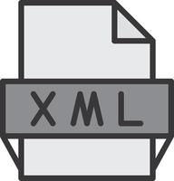 xml-Dateiformat-Symbol vektor