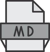 md-Dateiformat-Symbol vektor