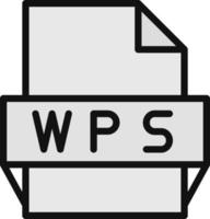 wps-Dateiformat-Symbol vektor