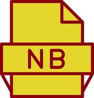 nb-Dateiformat-Symbol vektor