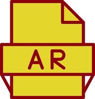 ar-Dateiformat-Symbol vektor