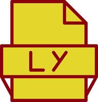 ly-Dateiformat-Symbol vektor
