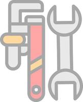 Rohrschlüssel-Vektor-Icon-Design vektor