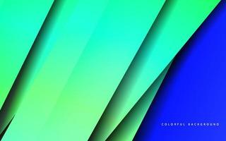 abstrakte überlappungsschicht papercut blauer und grüner farbhintergrund vektor