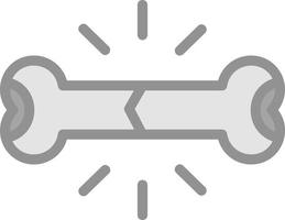 Knochen-Vektor-Icon-Design vektor