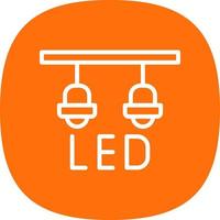 LED-Lampen-Vektor-Icon-Design vektor