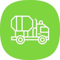 Zement-LKW-Vektor-Icon-Design vektor