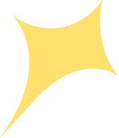 gelbe Sternillustration mit vier Punkten vektor