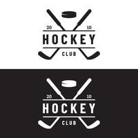 is hockey sport bricka mall med hockey boll och stick.för klubb, turnering, emblem, mästerskap och företag. vektor