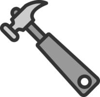 Hammer-Vektor-Icon-Design vektor