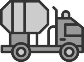 Zement-LKW-Vektor-Icon-Design vektor