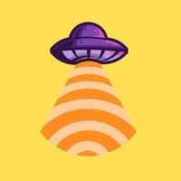 UFO-Logo-Design. Vektordesign und Firmenlogo, passend für Ihr Unternehmen vektor