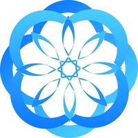 de illustrationer och ClipArt. logotyp design. blå blomma prydnad vektor