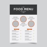 vektor meny mallar för kaféer och restauranger, meny design vektor broschyr mall och restaurang logotyp, minimal mat meny mall