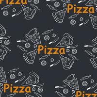 pizza klotter bakgrund, perfekt för omslag papper vektor