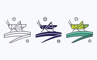 gräshoppa vektor illustration ikon