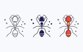 Vektorsymbol für Ameisenillustration vektor