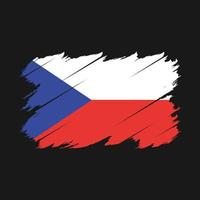 Bürstenvektor der tschechischen Flagge vektor