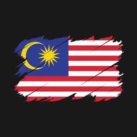 Pinselvektor der malaysischen Flagge vektor