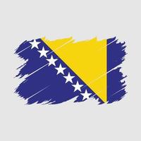 Pinselvektor mit Bosnien-Flagge vektor