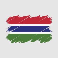 Gambia-Flagge-Pinsel-Vektor vektor