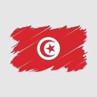 tunisien flagga borsta vektor