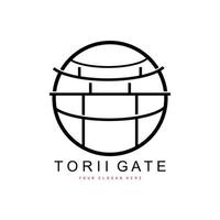 toriien Port logotyp, japansk byggnad design, Kina ikon vektor, illustration mall ikon vektor