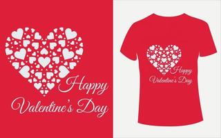 Valentinstag-T-Shirt-Design mit Liebesvektor vektor