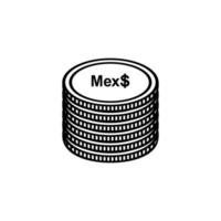 Mexiko Währungssymbol. Symbol für mexikanischen Peso, mxn-Zeichen. Vektor-Illustration vektor