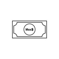 Mexiko Währungssymbol. Symbol für mexikanischen Peso, mxn-Zeichen. Vektor-Illustration vektor