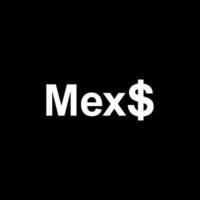 mexico valuta symbol. mexikansk peso ikon, mxn tecken. vektor illustration