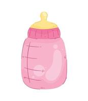 bebis rosa mjölk flaska vektor