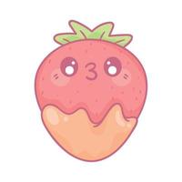 süße Erdbeere kawaii vektor
