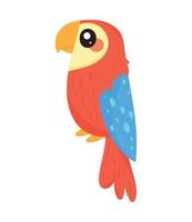 liten röd papegoja fågel vektor