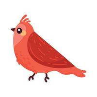 liten röd fågel vektor