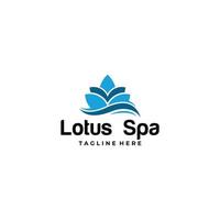 Lotus Spa Logo Symbolvektor isoliert vektor