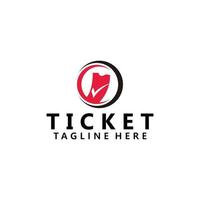 Ticket-Logo-Symbolvektor isoliert vektor