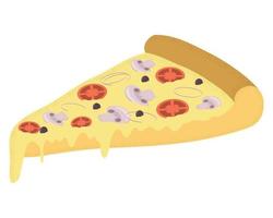 italiensk pizza snabb mat vektor