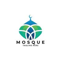 Moschee-Logo-Icon-Vektor isoliert vektor